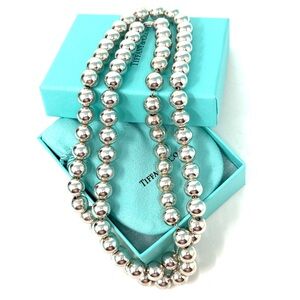 Authentic Tiffany & Co. 10mm Ball Beaded Necklace.